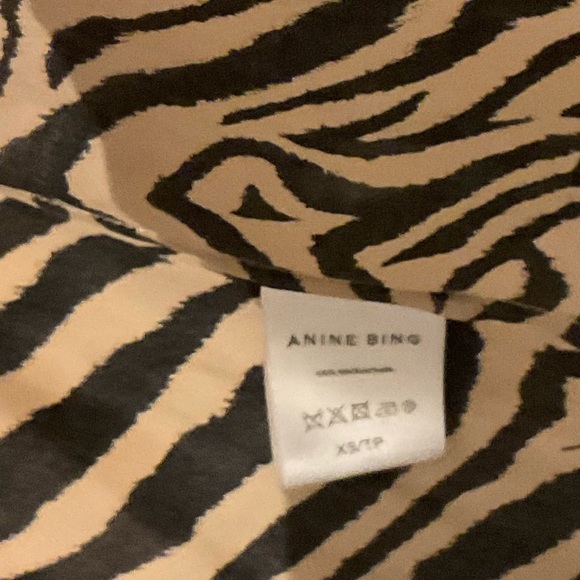 Anine Bing Zebra Print Silk Blouse - Picture 6 of 7
